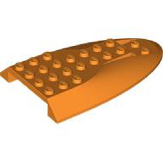 Roof Tile 6x10 with Double Bow Bright Orange