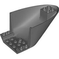 Inverted Roof Tail 6x10x4 with Double Bow Dark Stone Grey