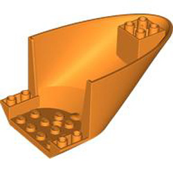 Inverted Roof Tail 6x10x4 with Double Bow Bright Orange