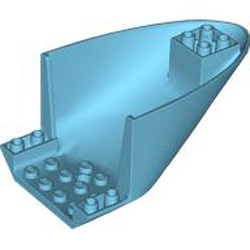 Inverted Roof Tail 6x10x4 with Double Bow Medium Azur