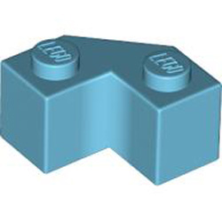 Brick 2x2 with Angle 45 Degree Medium Azur
