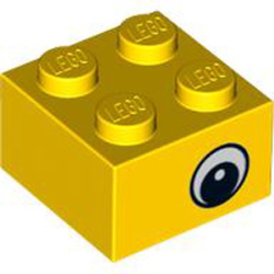 Brick 2x2 Number 1 Bright Yellow