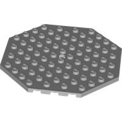 Plate Octagonal 10x10 with Snap Medium Stone Grey