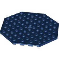 Plate Octagonal 10x10 with Snap Earth Blue