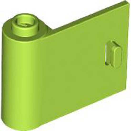 Left Door with Knob Hinge 1x3x2 Bright Yellowish Green