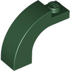 Brick 1x3x2 with In and Out Bow Earth Green