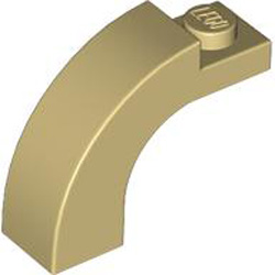 Brick 1x3x2 with In and Out Bow Brick Yellow
