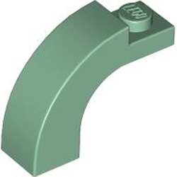 Brick 1x3x2 with In and Out Bow Sand Green
