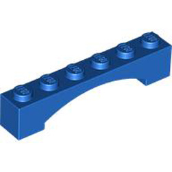 Brick 1x6 with Inside Bow Bright Blue