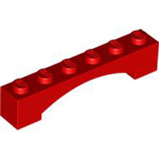 Brick 1x6 with Inside Bow Bright Red