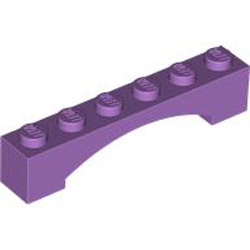 Brick 1x6 with Inside Bow Medium Lavender