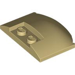 Plate with Bow 3x4x2/3 with Knobs Brick Yellow
