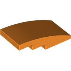 Brick with Bow 2x4 Bright Orange