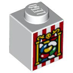 Brick 1x1 Number 29 White