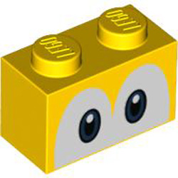 Brick 1x2 Number 82 Bright Yellow