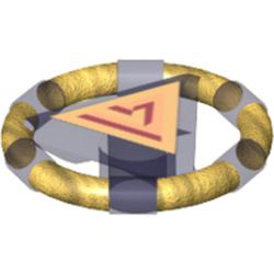 Tresure Ring Number 6 Transparent Bright Violet