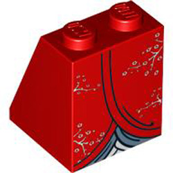 Slope 2x2x2 65 Degree with Kimono Design Bright Red