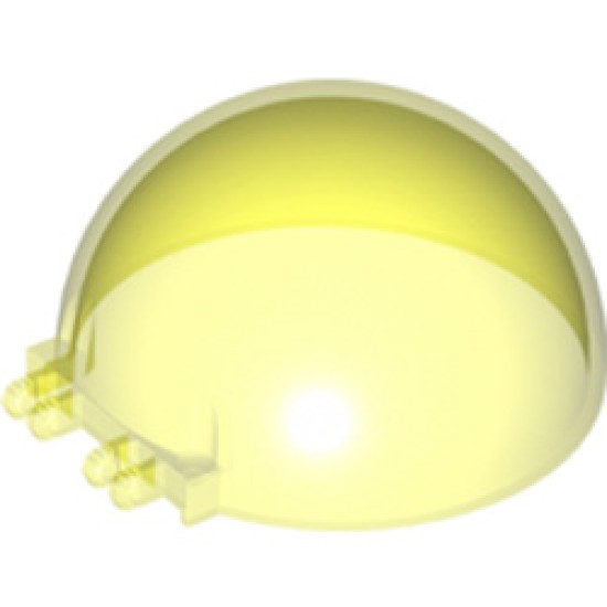 Dome Diameter 63.77 with Combi Hinge Transparent Fluorescent Green