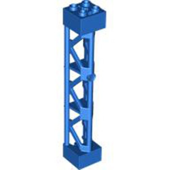 Lattice Tower 2x2x10 with Cross Bright Blue