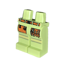 Hips and Legs with orange Belt and Tools Spring Yellowish Green
