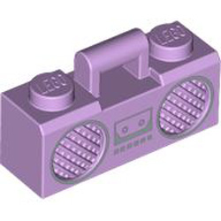 Radio with Silver Trim and Cassette Lavender