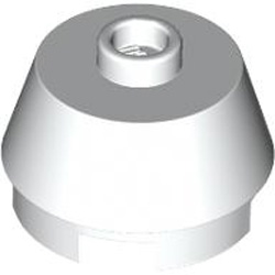 2x2 Round Slope Brick with Knob White