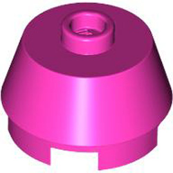 2x2 Round Slope Brick with Knob Bright Purple