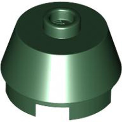 2x2 Round Slope Brick with Knob Earth Green