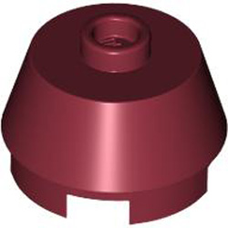 2x2 Round Slope Brick with Knob Dark Red