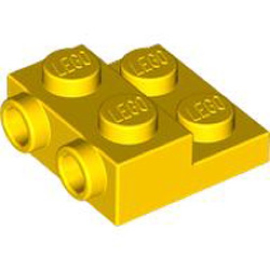 Plate 2x2x2/3 with 2 Horizontal Knob Bright Yellow