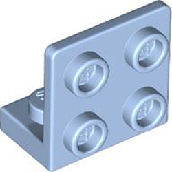 Angular Plate 1x2 2/2 Light Royal Blue