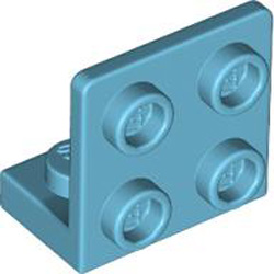 Angular Plate 1x2 2/2 Medium Azur