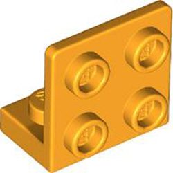 Angular Plate 1x2 2/2 Flame Yellowish Orange