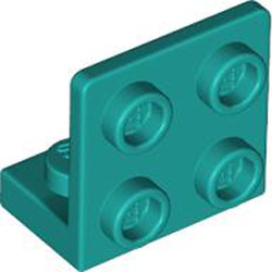 Angular Plate 1x2 2/2 Bright Bluish Green