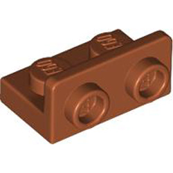 Angular Plate 1x2 1/2 Dark Orange