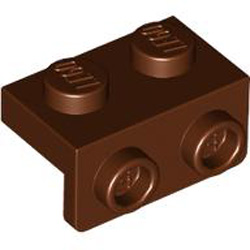 Angular Plate 1.5 Top 1x2 1/2 Reddish Brown