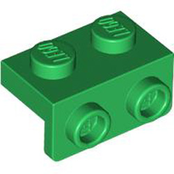 Angular Plate 1.5 Top 1x2 1/2 Dark Green