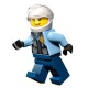 Female Motorcyclist Police with Safety Vest and Visor Helmet Minifigure