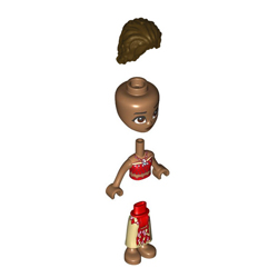Moana with Dark Red and Red Strapless Top Minifigure
