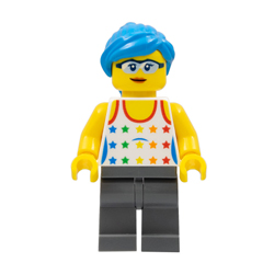 Female in Tank Top with Colored Stars Minifigure