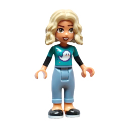Nova with Bright Bluish Green Shirt and Sand Blue Trousers Minifigure