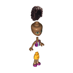 Friends Andrea with Flame Yellowish Orange Layered Skirt and Bright Reddish Violet Vest Top Minifigure