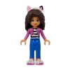 Gabby with Bright Purple Jacket over Black and White Striped Shirt Minifigure