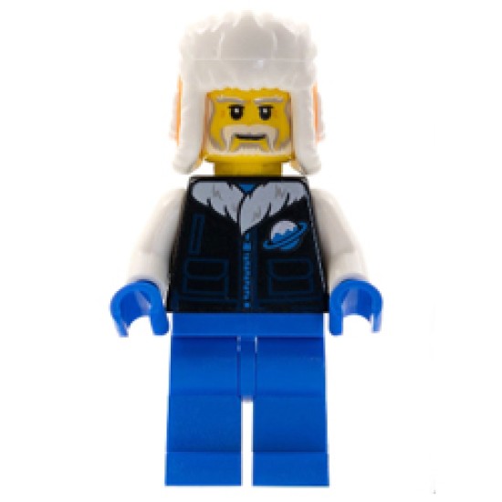 Man with Black Ice Planet Coat Minifigure