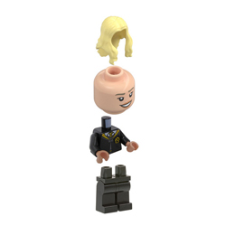 Hannah Abbott with Black Hufflepuff Robe Minifigure