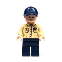 Female Park Worker in Brick Yellow Shirt and Earth Blue Cap Minifigure