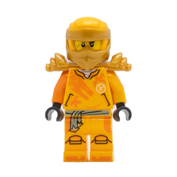 Arin - Shirt with Orange Dragon, Head Wrap, Shoulder Armor Minifigure