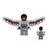 Falcon with Medium Stone Grey and Dark Red Wings Minifigure