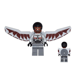 Falcon with Medium Stone Grey and Dark Red Wings Minifigure