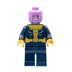 Thanos in Earth Blue and Warm Gold Outfit Minifigure